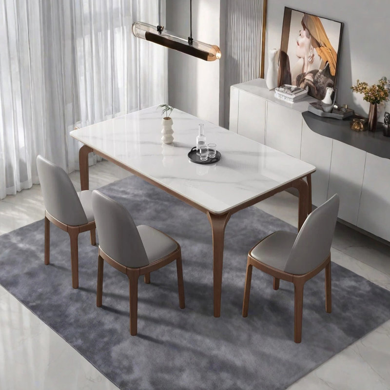 Light luxury and simple dining table, 29.53"H x 62.99"L x 35.43"W