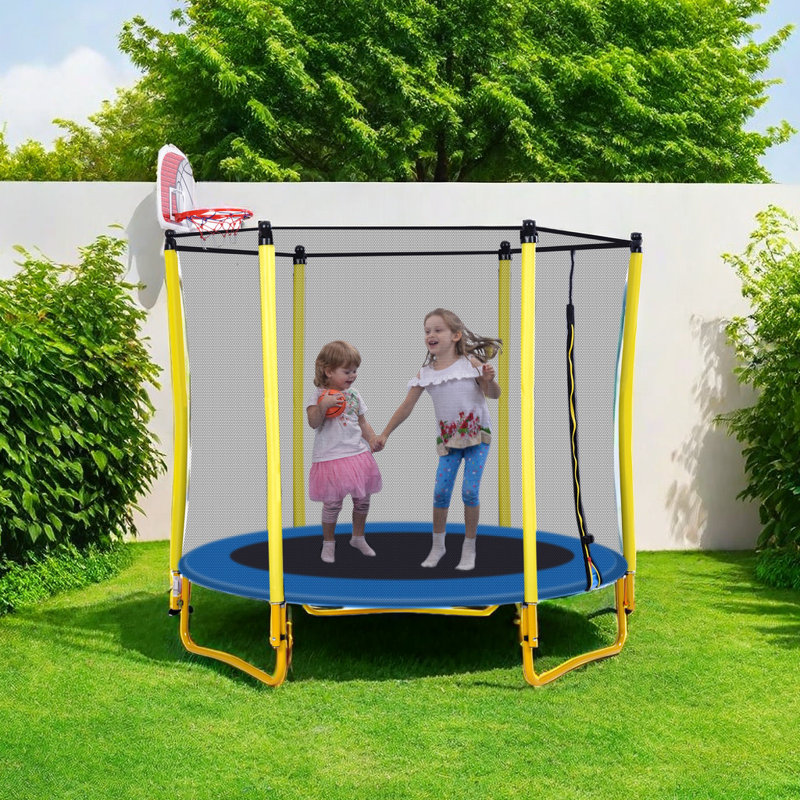 5.5' Round Trampoline with Safety Enclosure