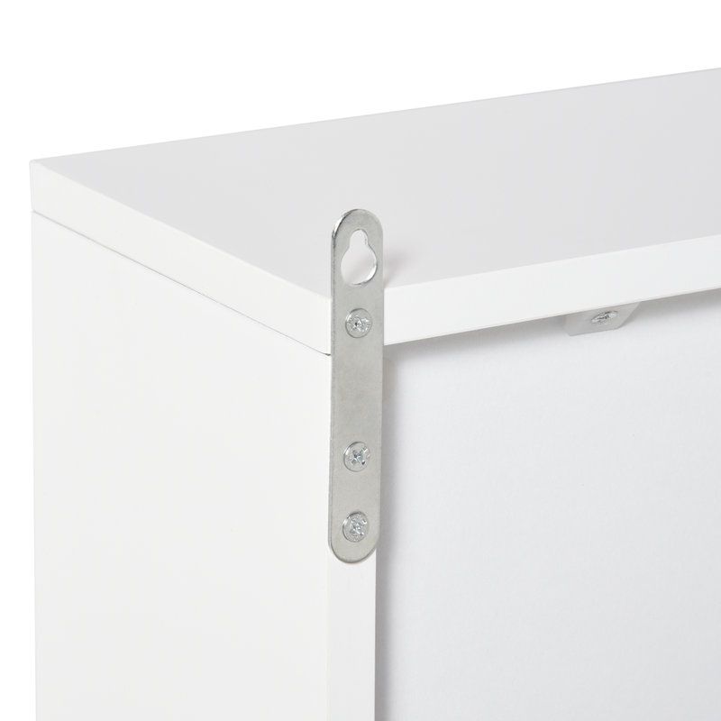 480mm W 450mm H Surface Framed Medicine Cabinet Mirror 1 Adjustable, White