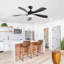 Ventilateur de plafond de 52 pouces à profil bas avec télécommande et lumières, moteur à courant continu silencieux pour le salon de patio-11431955