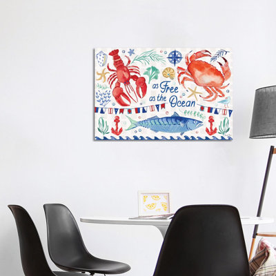 Maritime Delight I by Farida Zaman - Wrapped Canvas Print