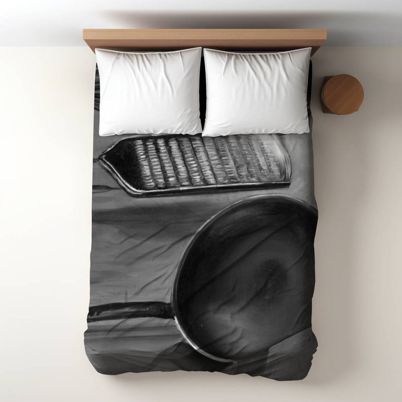 Gray Monochrome Duvet Cover | Kitchen Decor for Chefs