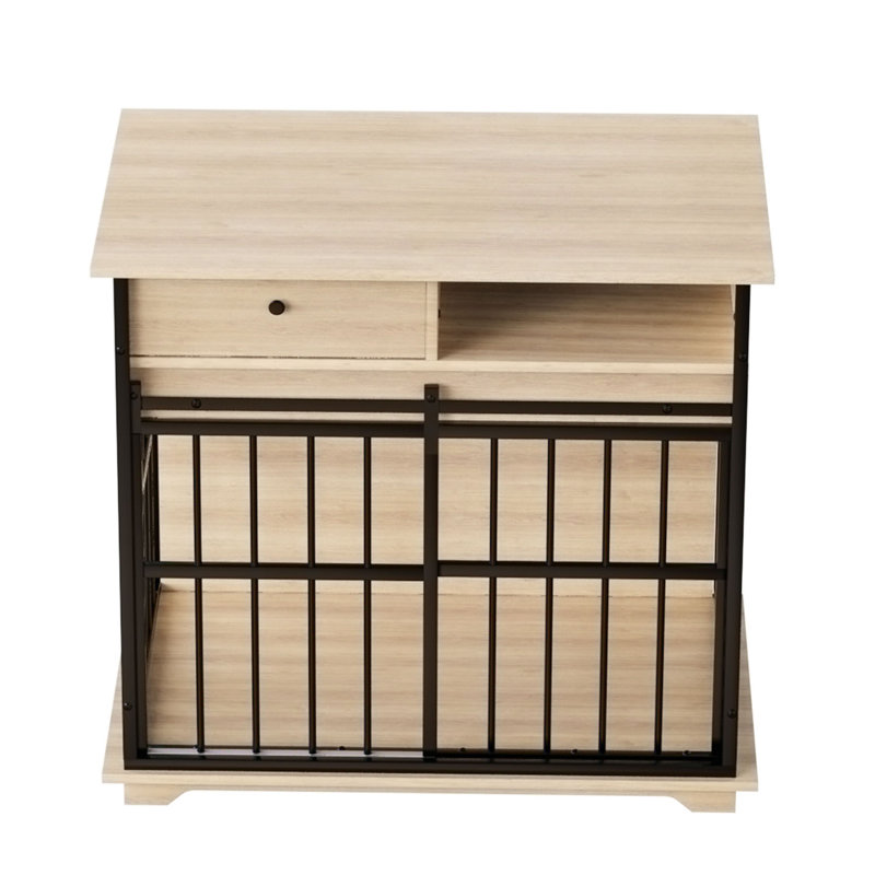 Enclos pour chien en bois, Black+Natural