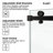 68-73" W X 66" H Frameless Single Sliding Shower Tub Door with 3/8" (10mm) Clear Tempered Glass, Shatter-Resistant Film & Installation Hole Locator - Square Top Rail-122270780