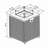Wicker Fire Pit Column with Glass Windscreen