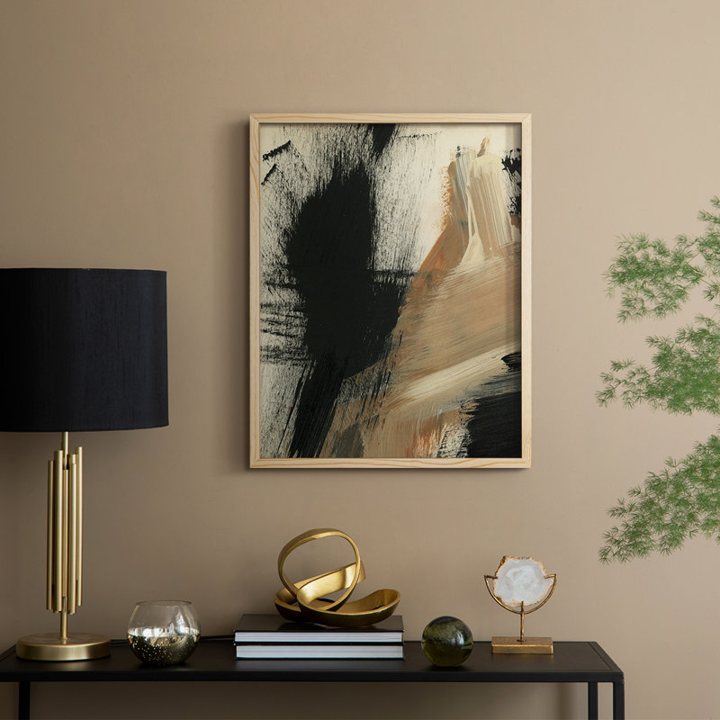 «Baked Paintstrokes I», reproduction encadrée - bois massif, H 15 po x l 12 po