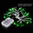Arrowwood 9.84ft 20 LED Krypton Green Conical String Lights, 8 Modes, Battery Powered