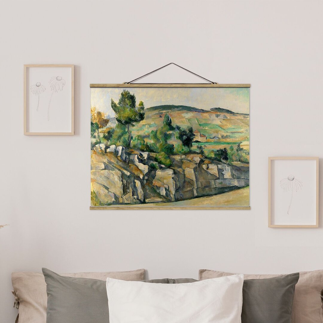 Poster Hilly Landscape von Paul Cézanne