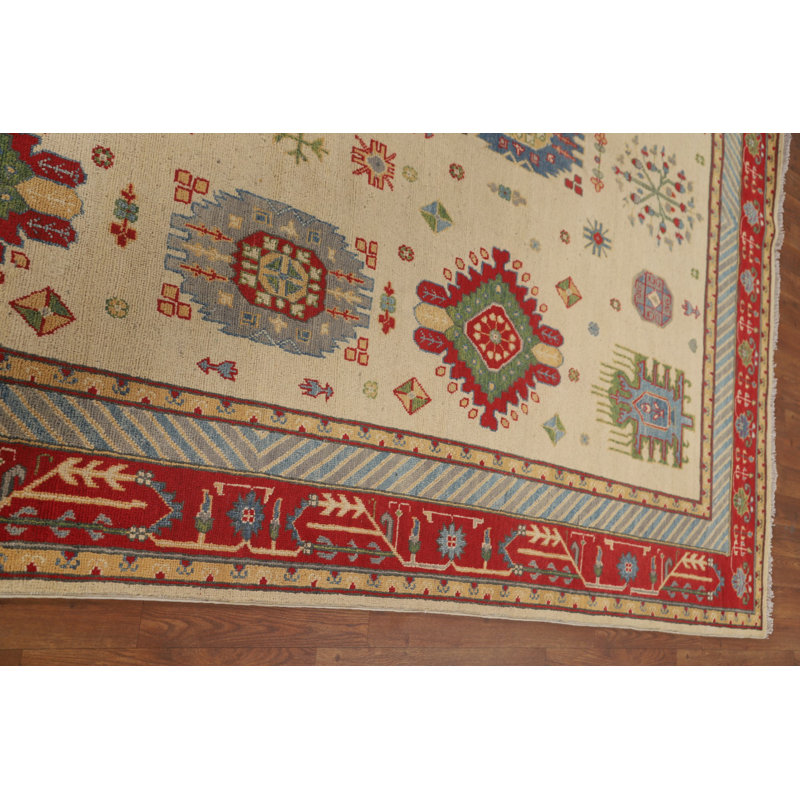 Tapis de salon Kazak fabriqué à la main 7 x 10