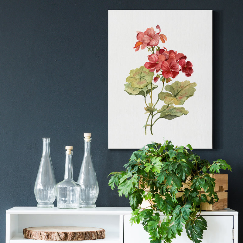 «Scarlet Geranium», reproduction d'impression sur toile tendue, H 36 po x l 24 po x P 1 po