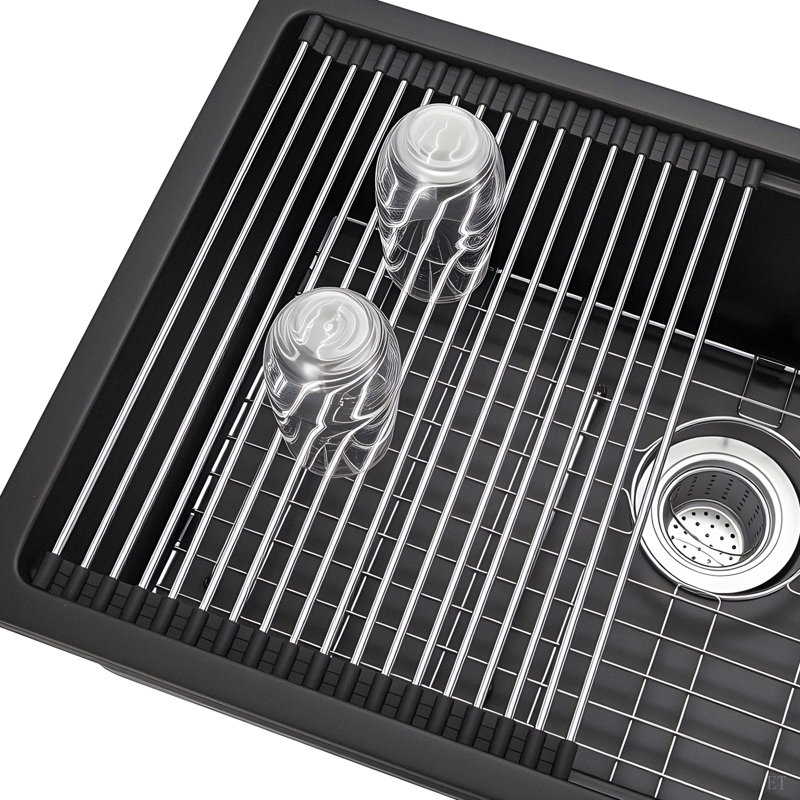 Évier de cuisine encastré 30 pouces en granite à cuve simple pour bar pour véhicule récréatif