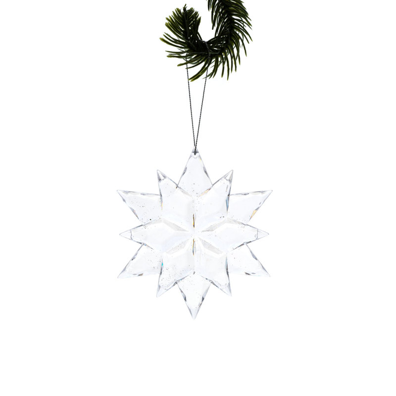 Ornement transparent flocon de neige (paquet de 4)