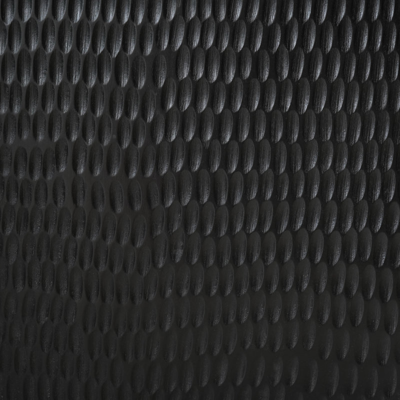 Table d'appoint Breanna, Plateau noir / base noir doré