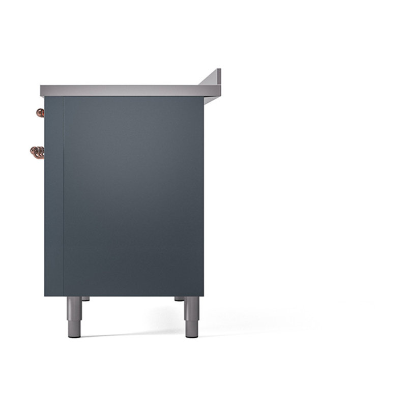 ILVE Nostalgie II Noblesse 48 po à induction, Gris-bleu / cuivre