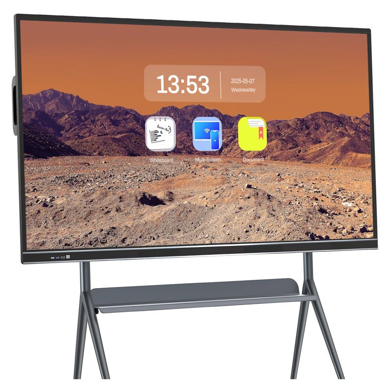 JYXCN Smart Board 75 po avec écran tactile interactif 4K et support double application sans fil pour le bureau en classe