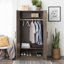 Armoire-penderie de 65 po de hauteur Bucholz, armoire de rangement avec rail de suspension et tablettes pour le salon, la cuisine et la salle de lavage, P 24,5 po x l 32 po x H 65 po, gris Drift-982257206-960273296