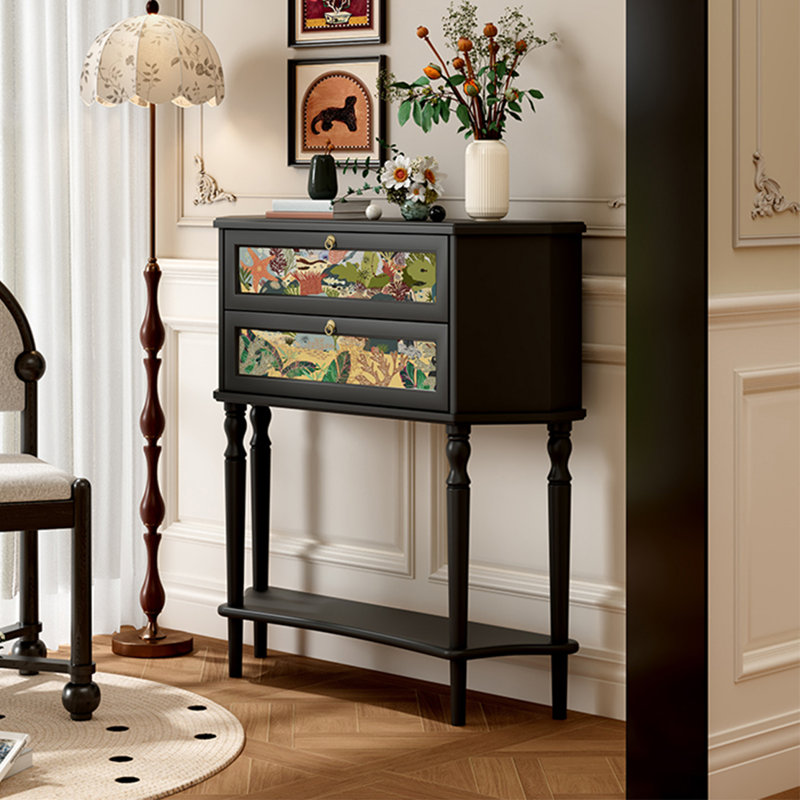 Retro Elegant Solid Wood Console Table