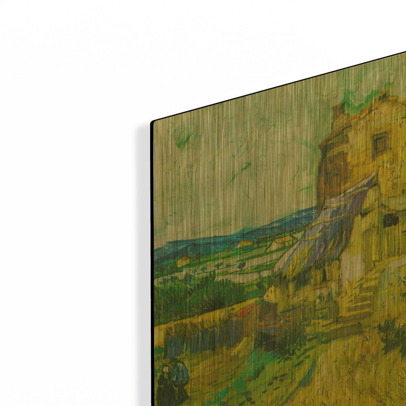 «The Old Mill» par Vincent Van Gogh, art mural en métal doré, 12 po x 16 po, 12"x16"