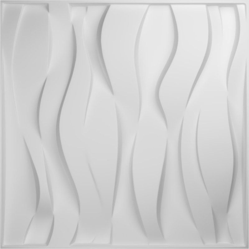 Panneau mural 3D décoratif Riverbank EnduraWall, Blanc