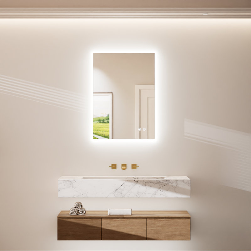 Armadale Backlit LED Anti-Fog Bathroom Mirror, 20" x 28"
