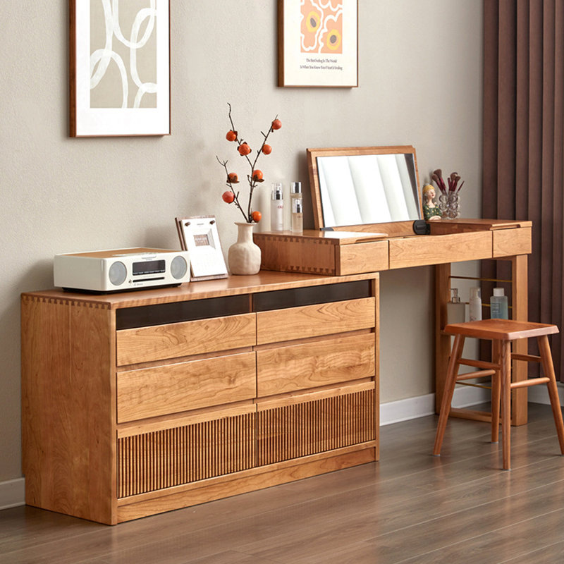 Multi-functional retractable makeup vanity table