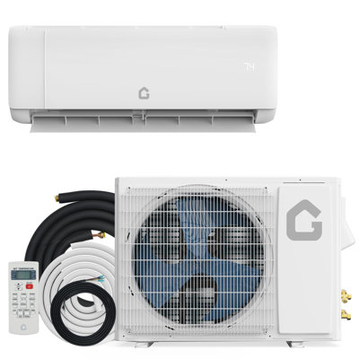 18000 BTU Mini Split Air Conditioner and Heat Pump System,19 SEER2 Ductless Inverter AC, Cool Up to 1250 Sq. Ft, Compatible with Alexa, 208-230V, White