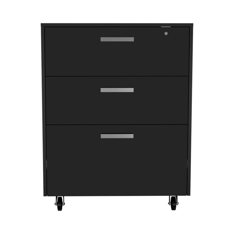 3-Drawer Rectangle Chest With Caster Wenge
