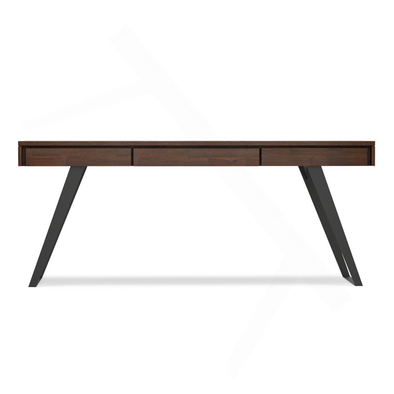 Grand bureau - Brun anthracite vieilli, Brun, H 30 po x l 72 po x P 24 po