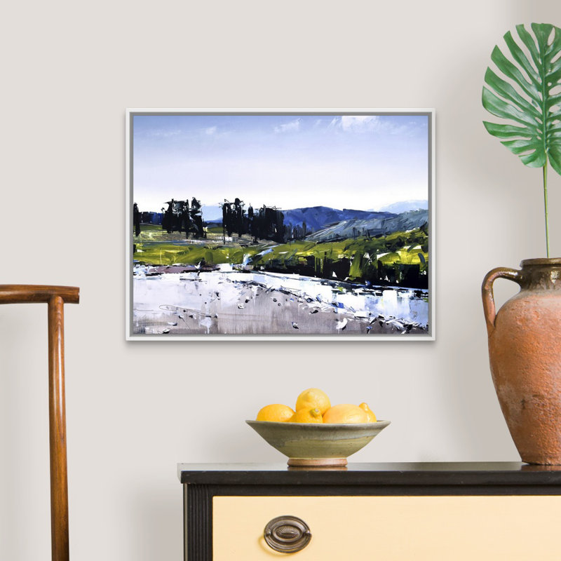 " Montana " by David Shingler, White Framed, 20" H x 26" W x 1.75" D