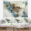 Tapisserie d'illustration de fleurs bleues Floral-28483688