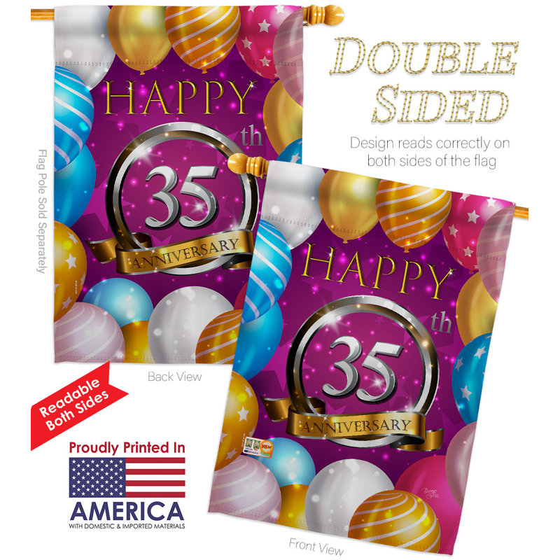 Double Sided Polyester Wedding House Flag, 40" H x 28" W
