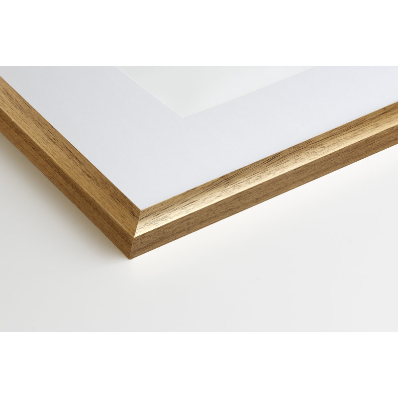 Mabe Wood Beveled Picture Frame with Mat, 8" x 10", Natural