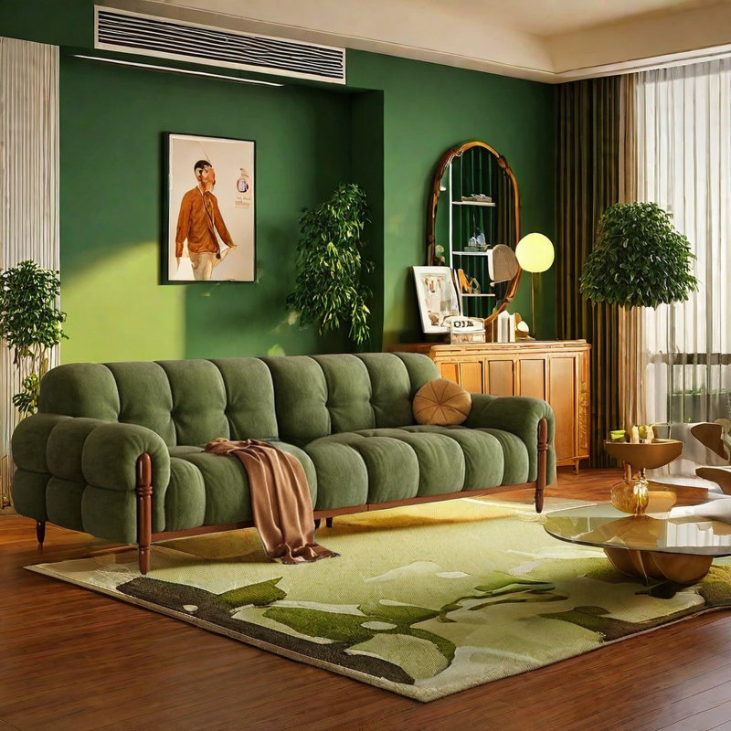 Canapé American Retro, H 32,28 po x l 98,43 po x P 39,37 po