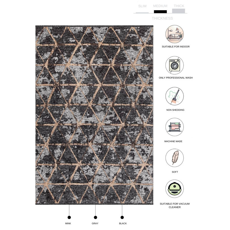 Tapis Sreyan, Tapis de couloir 3 pi 2 po x 9 pi 11 po