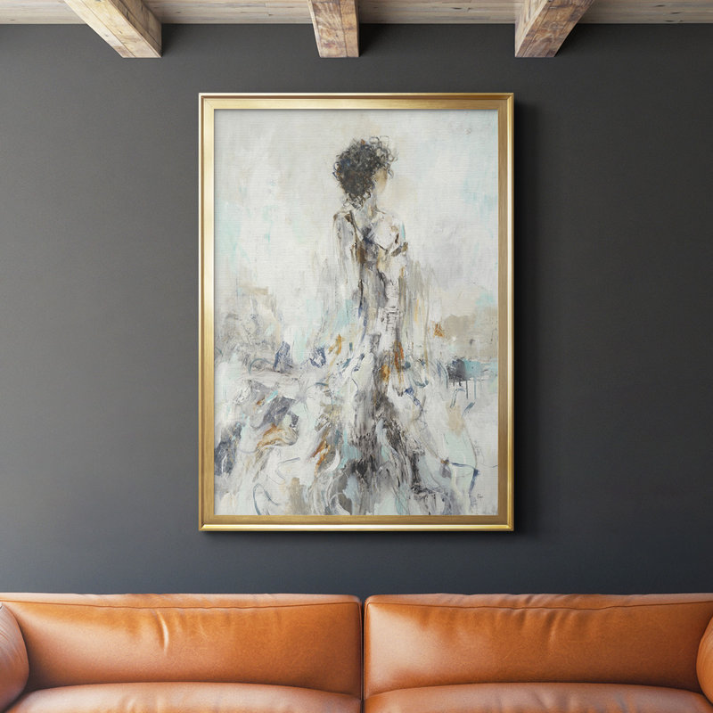 " Romantic Reflection II ", Gold, 36.5" H x 26.5" W x 1.25" D