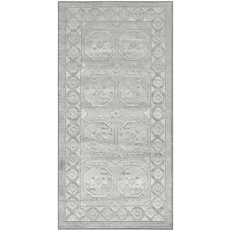 Lafever 2' x 4' Grey Vintage Indoor Rug, Runner 2' x 4'