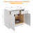Plywood Ready to Assemble Kitchen Base Cabinets with 2-Drawers and Adjustable Shelf-99152003-99152008