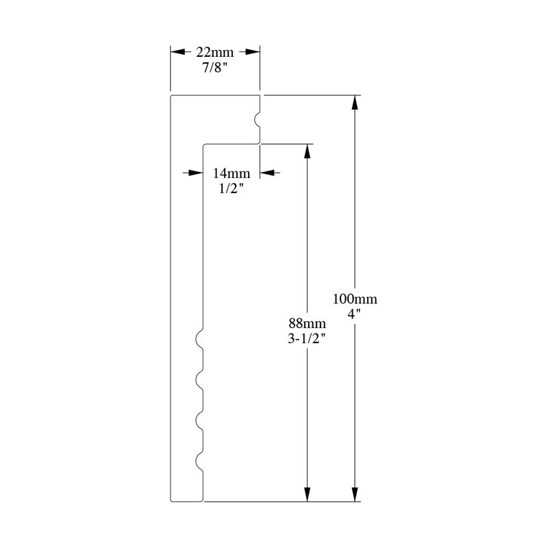 7/8 in D x 4in W x 78-3/4 in L Primed White High Impact Polystyrene Baseboard Moulding