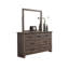 Mobilier de chambre à coucher avec tiroirs en bois à finition naturelle