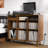 Meher 45'' W Record Player Stand with Charging Station and Media Shelves-352173031
