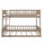 Full XL Over Queen Bunk Bed, Modern Wood Bunk Bed Frame With Ladder And Guardrails-1689787507