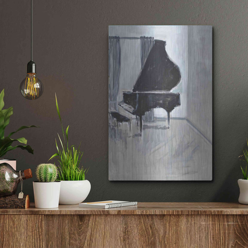 «Piano 4» par Jadei, art mural en métal, H 16 po x l 12 po