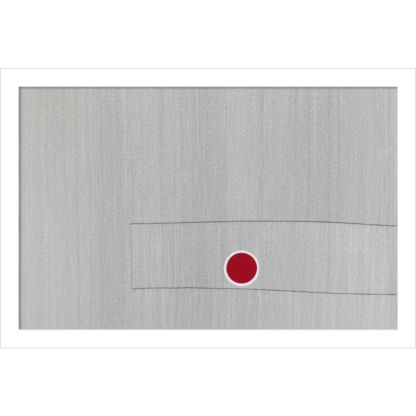 Grey Drawing Fifty Seven by Alex Dunn, White, 12" H x 17" W x 1" D