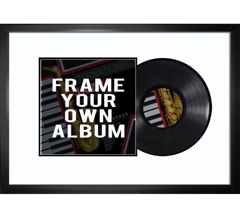 Cadre pour album vinyle sur fond blanc, Blanc