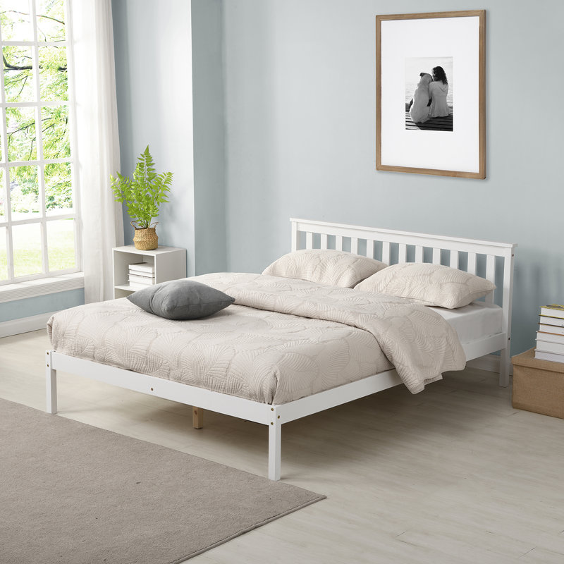 Matthew Solid Wood Bed, White, King (5')