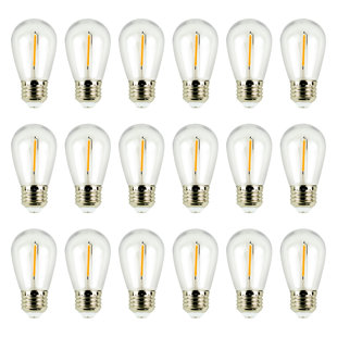 11 Watt Equivalent E26/Medium (Standard) S14 Medium LED Vintage Filament Light Bulb (Set of 18)