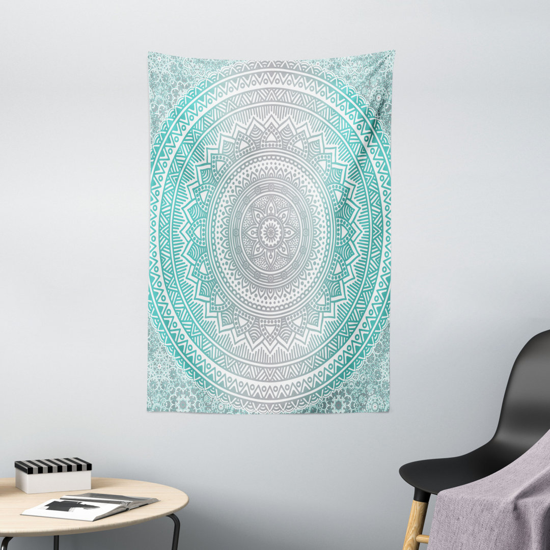 Wandbehang Ombre Traditionelles Universum mit geometrischem Stammes-Mandala