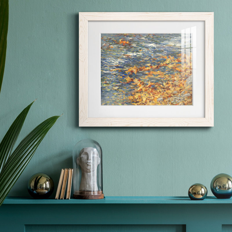 Autumn Creek - Reproduction d'art sur papier encadré, H 24 po x l 18 po x P 1,5 po, Cadre blanc