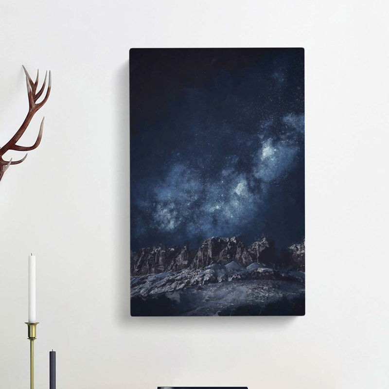 Stars Above The Mountains Abstract - Wrapped Canvas, 50cm H x 35cm W x 3cm D