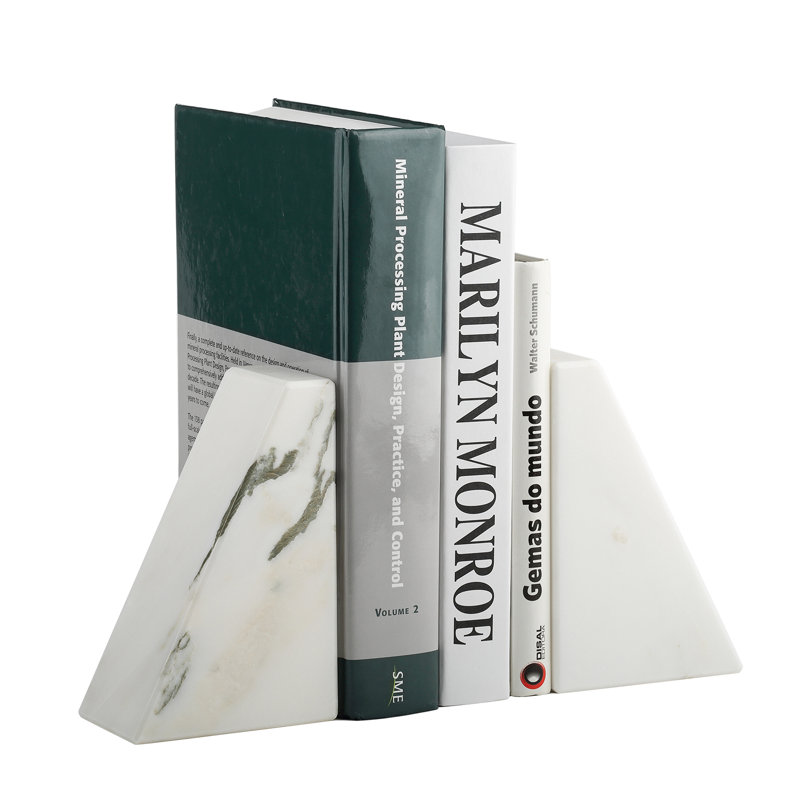 Serre-livres en marbre naturel, ensemble de 2, Mexique onyx